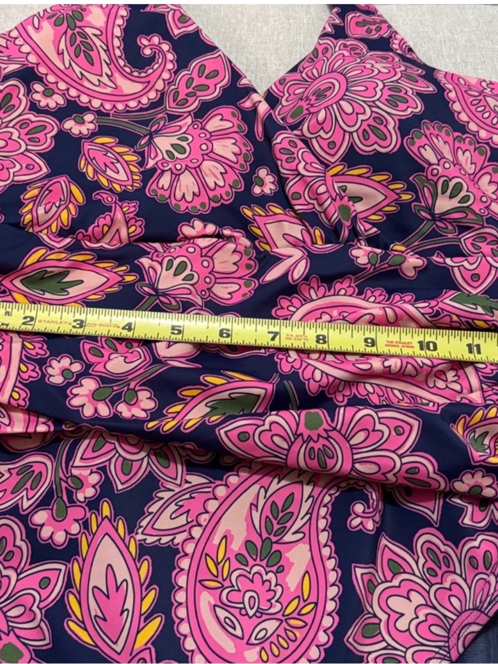Gorgeous BODEN One Piece SwimSuit-Sz 8R-Ties at Neck-V Neck Wrap Front-Pinks-EUC - Picture 7 of 9